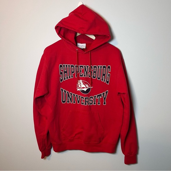 Shippensburg University Raiders Hoodie‎ Men’s M Red Champion Sweatshirt Pullover - Picture 1 of 6